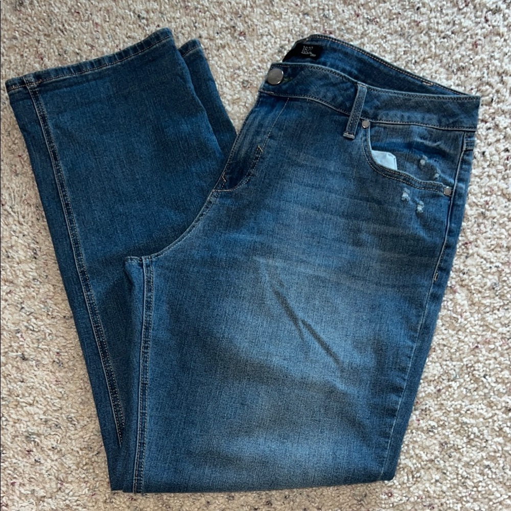 1822 Denim Women's Straight Leg Jeans - Dark Blue